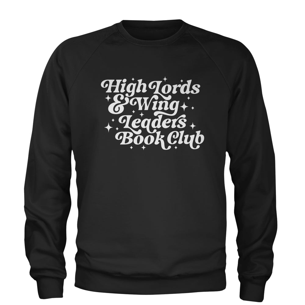 High Lords and Wingleaders Club Romantasy graphic on Unisex Heavyweight Fleece Crewneck Sweatshirt in Black
