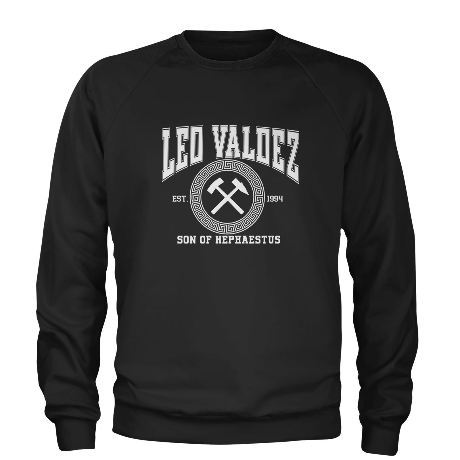 Leo Valdez Son of Hephaestus Forge Master Adult Crewneck Sweatshirt Black
