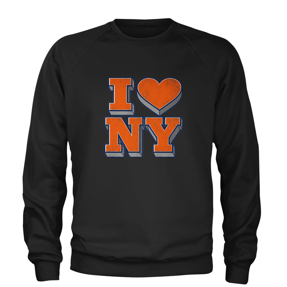 New York City Pride Heart Adult Crewneck Sweatshirt Black