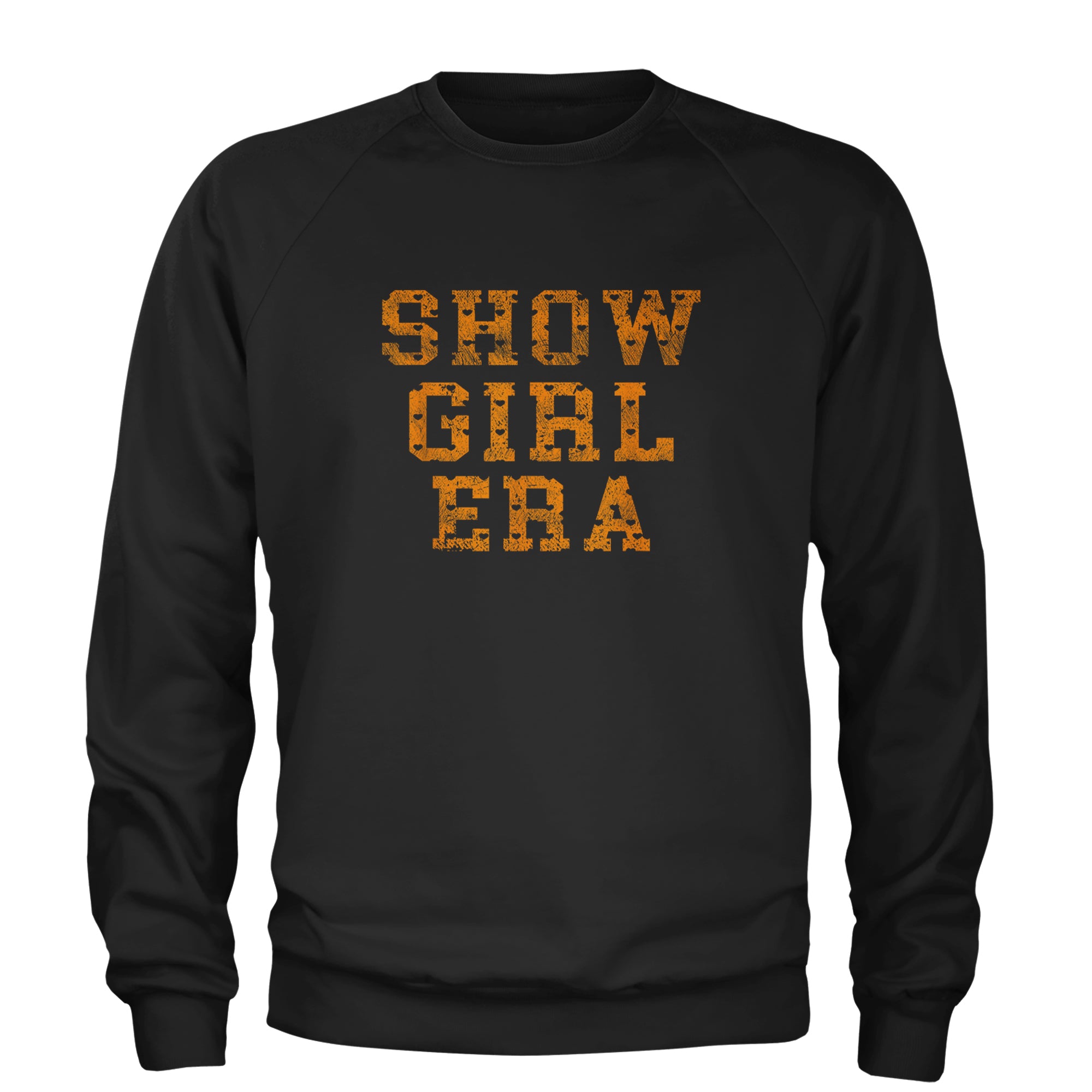 Vintage Showgirl Era Heart Adult Crewneck Sweatshirt Teal