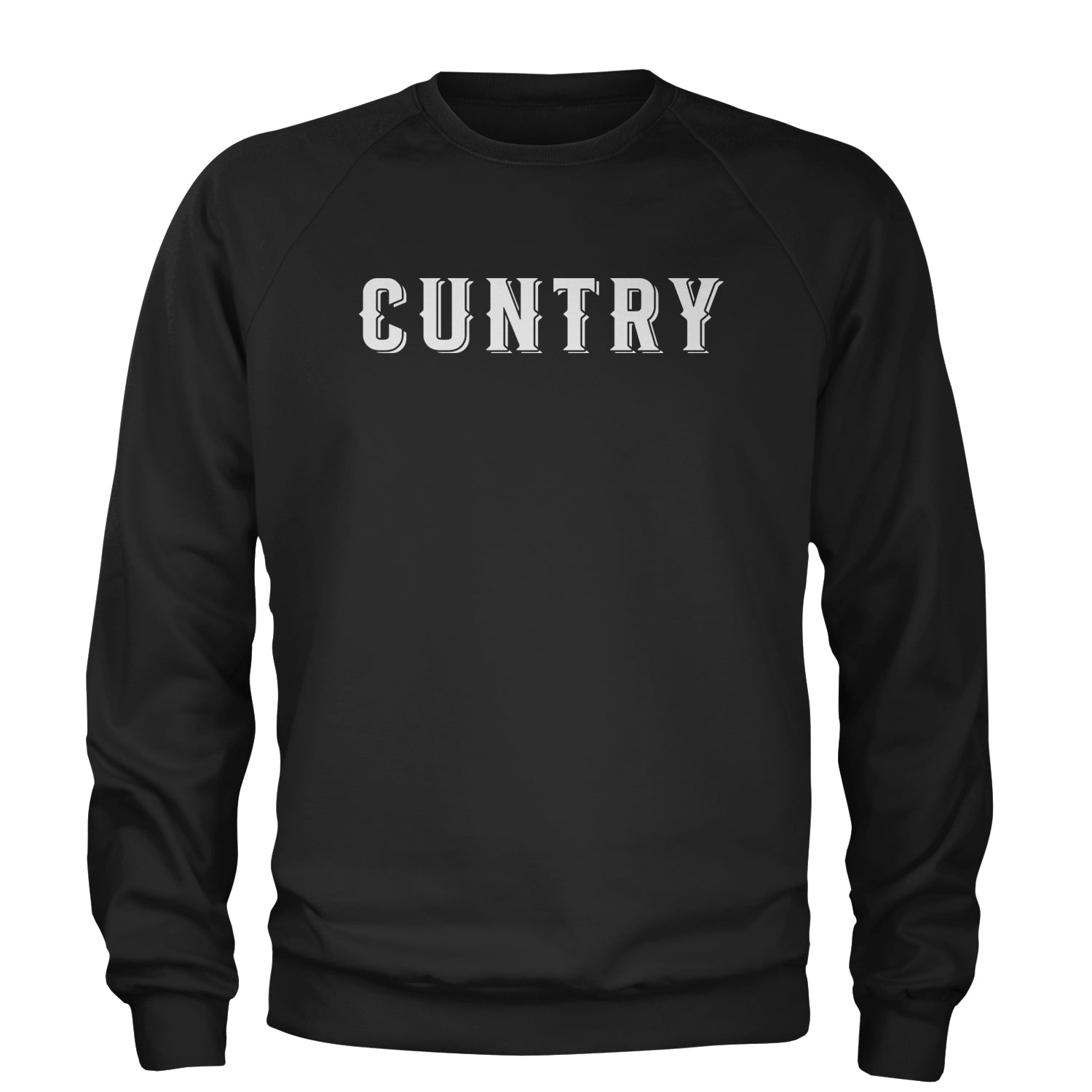 Cuntry Been Country Cowboy Adult Crewneck Sweatshirt Black