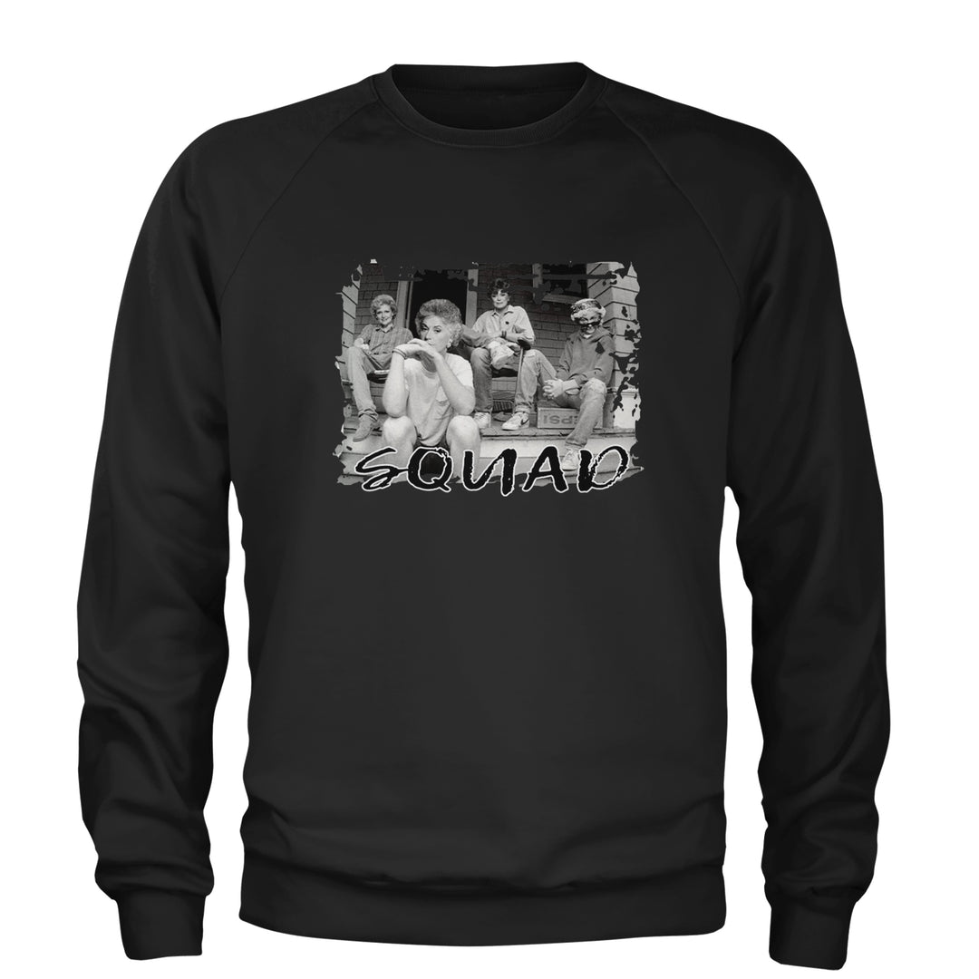 Squad Golden Girls Adult Crewneck Sweatshirt Black