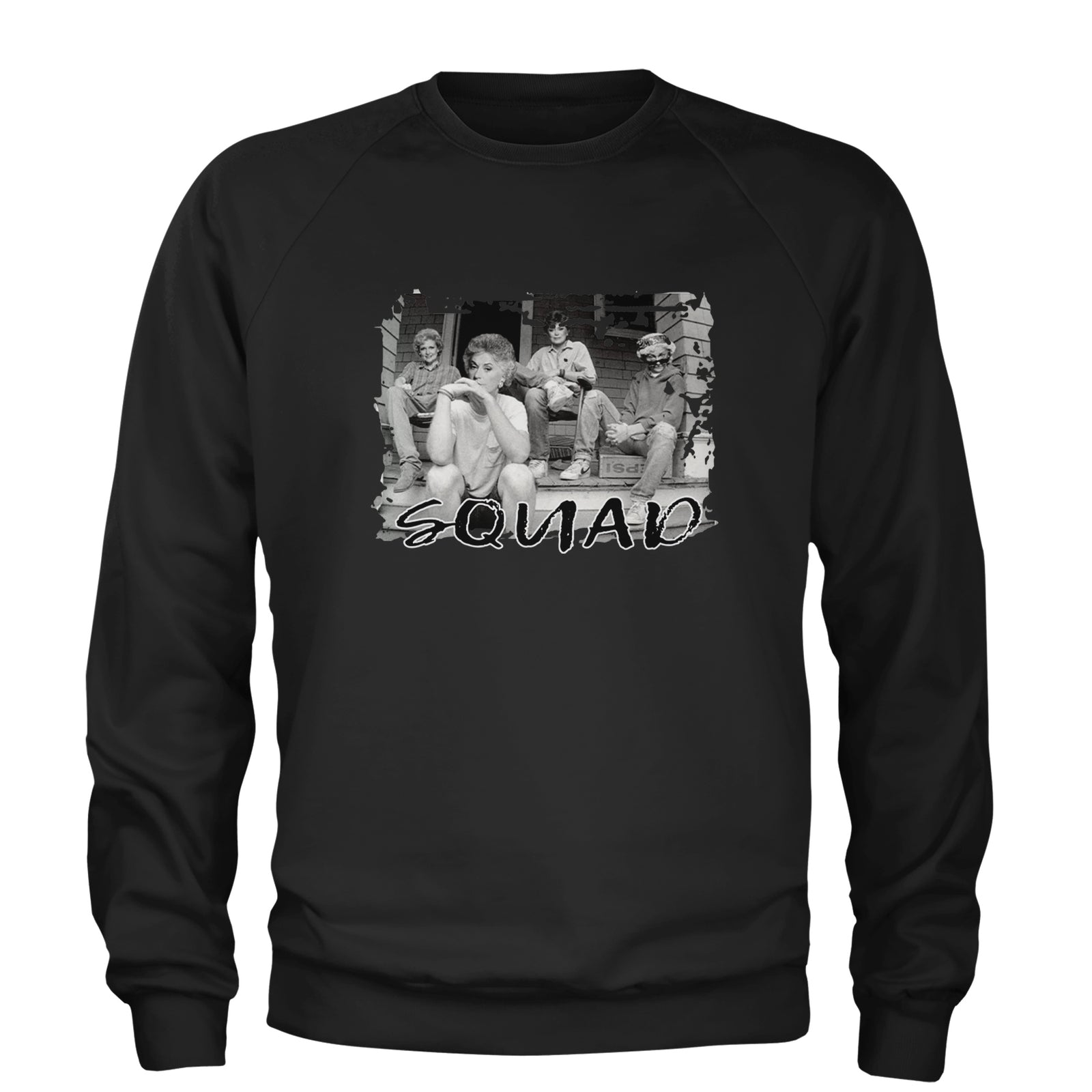 Squad Golden Girls Adult Crewneck Sweatshirt Black