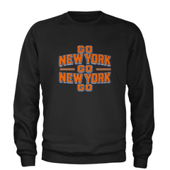 Go New York Go Basketball Adult Crewneck Sweatshirt Black