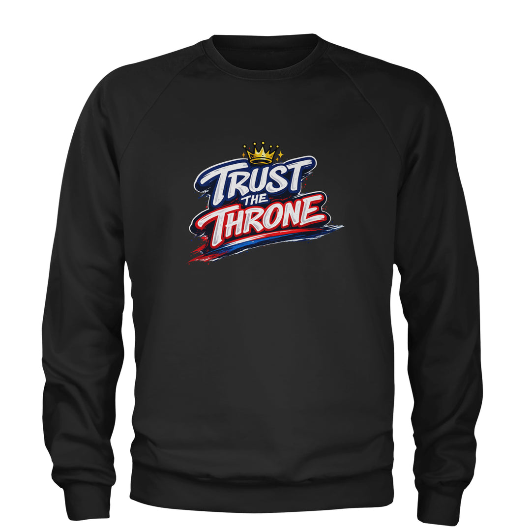 Trust The Throne Crown Philly Hoops Adult Crewneck Sweatshirt Black