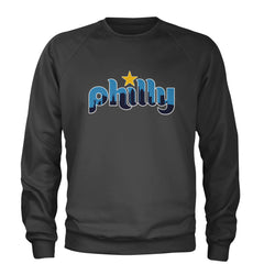 Skyline Philly Philadelphia Adult Crewneck Sweatshirt Charcoal Grey