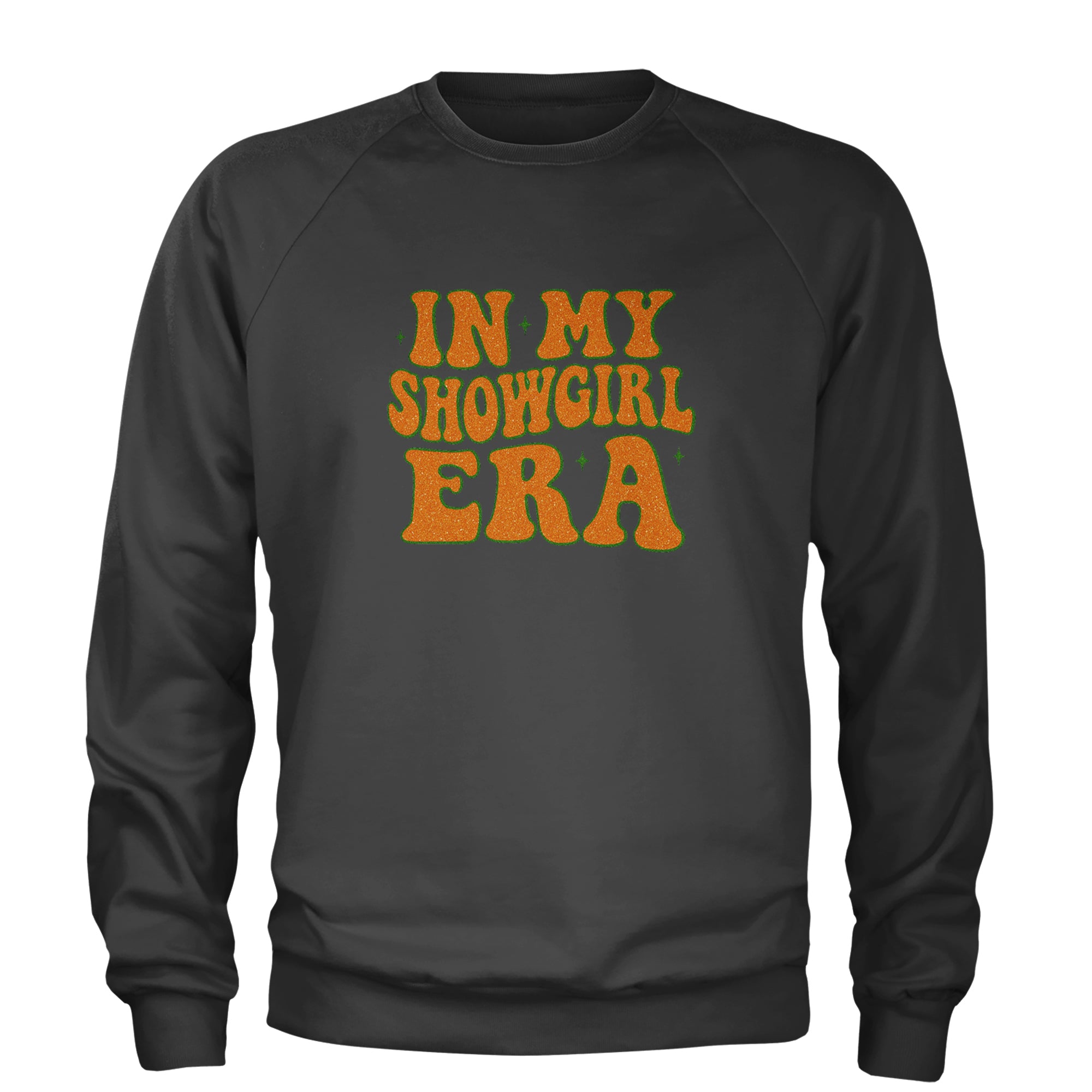 In My Showgirl Era Retro Adult Crewneck Sweatshirt Charcoal Grey