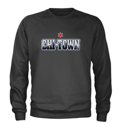 Chicago Chi-Town City Pride Adult Crewneck Sweatshirt Charcoal Grey