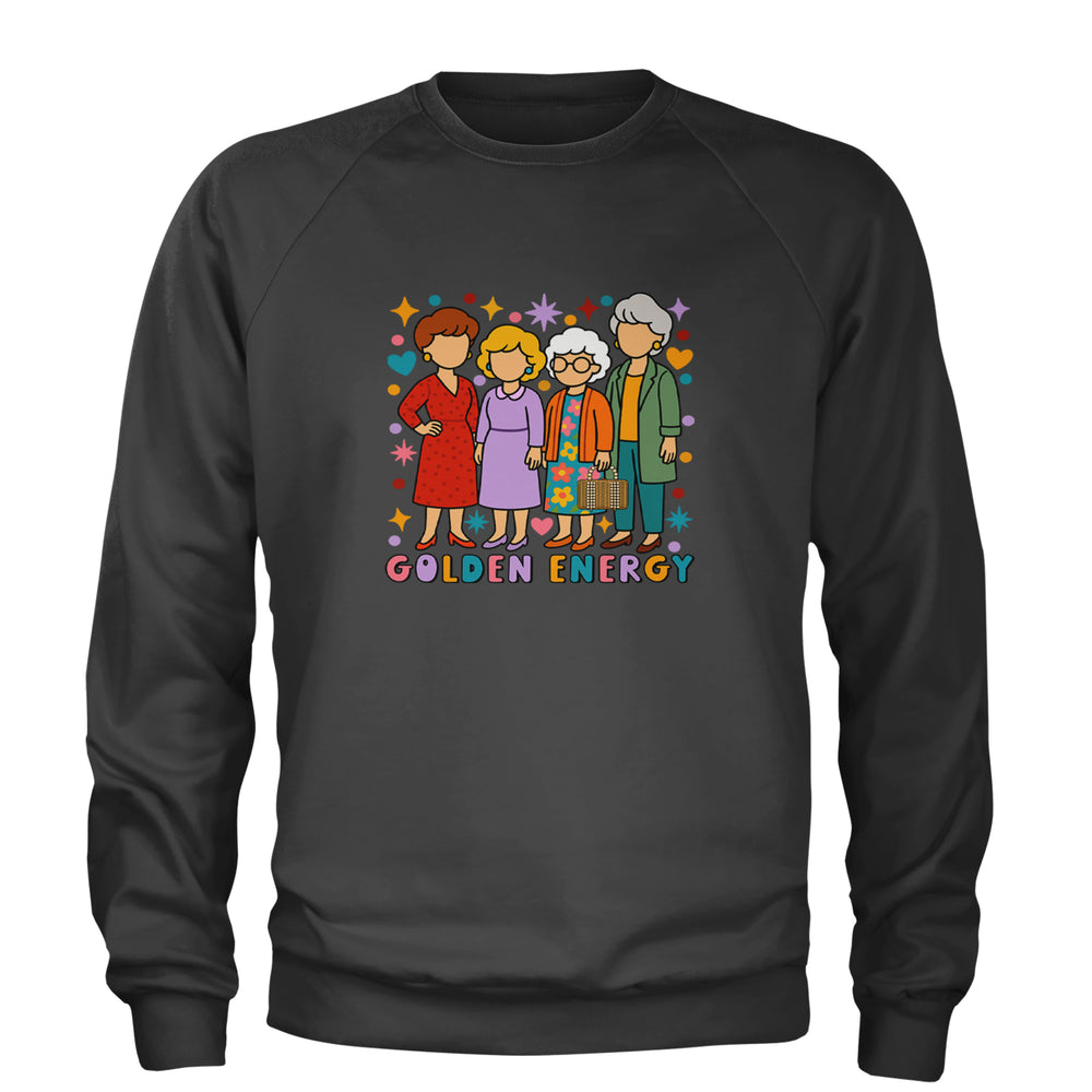Golden Forever Golden Girls Adult Crewneck Sweatshirt Charcoal Grey