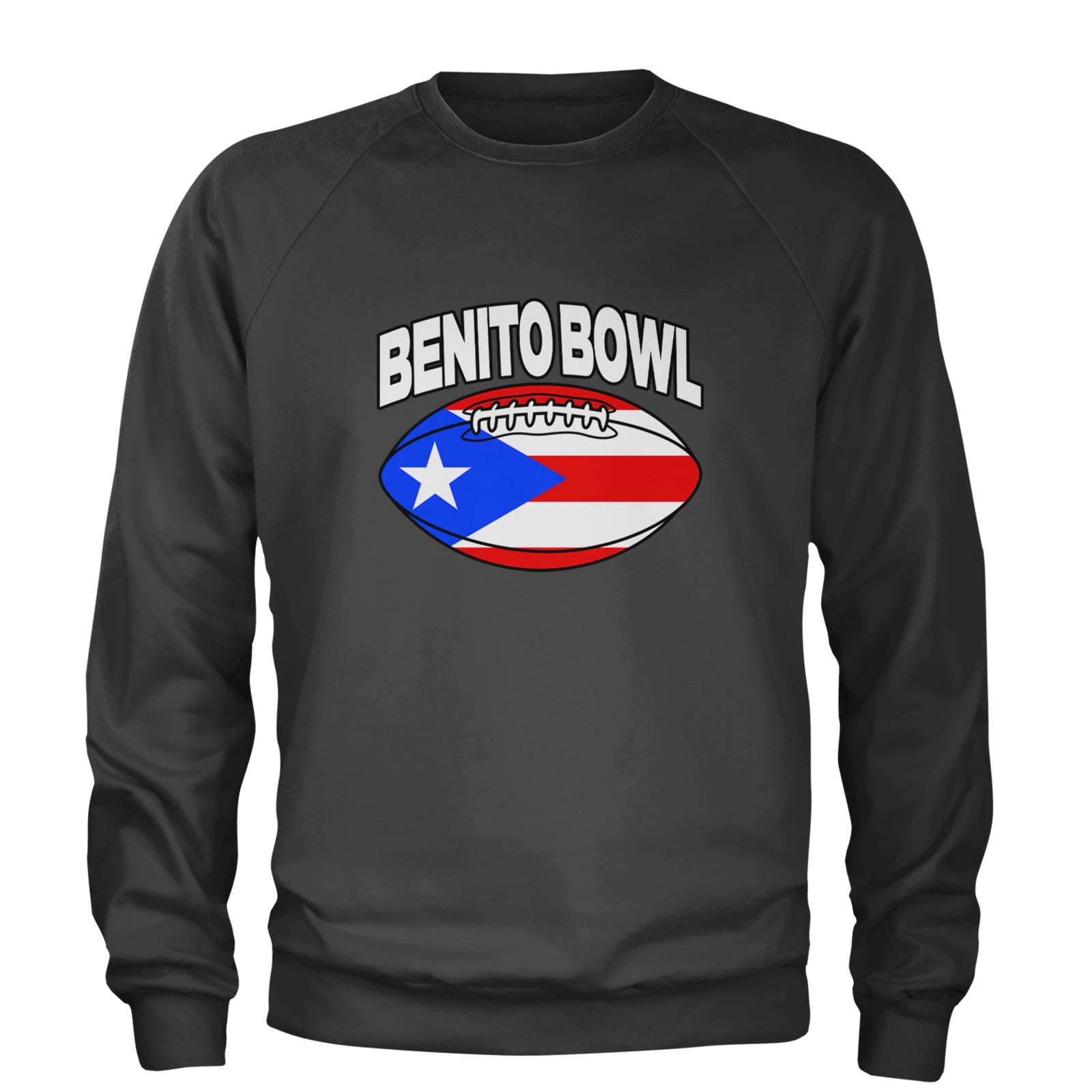 Benito Bowl Puerto Rico Football Adult Crewneck Sweatshirt Black