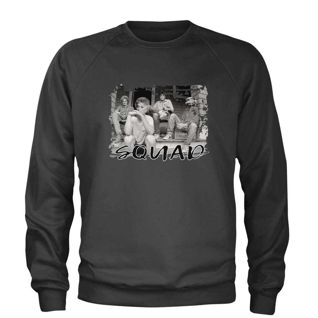 Squad Golden Girls Adult Crewneck Sweatshirt Charcoal Grey