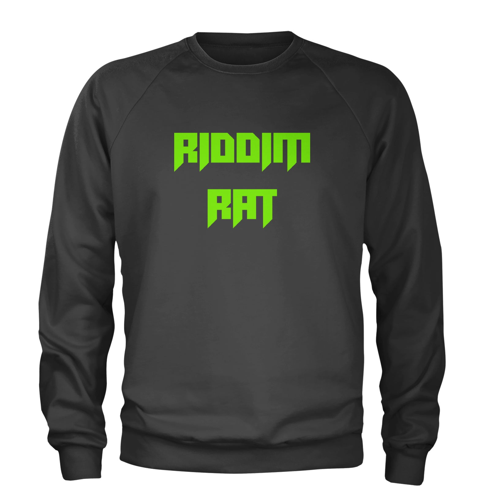 Riddim Rat Rhythm Club Rave EDM Adult Crewneck Sweatshirt Black