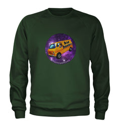 Bad Hombres Space West Chester Band Adult Crewneck Sweatshirt Forest Green