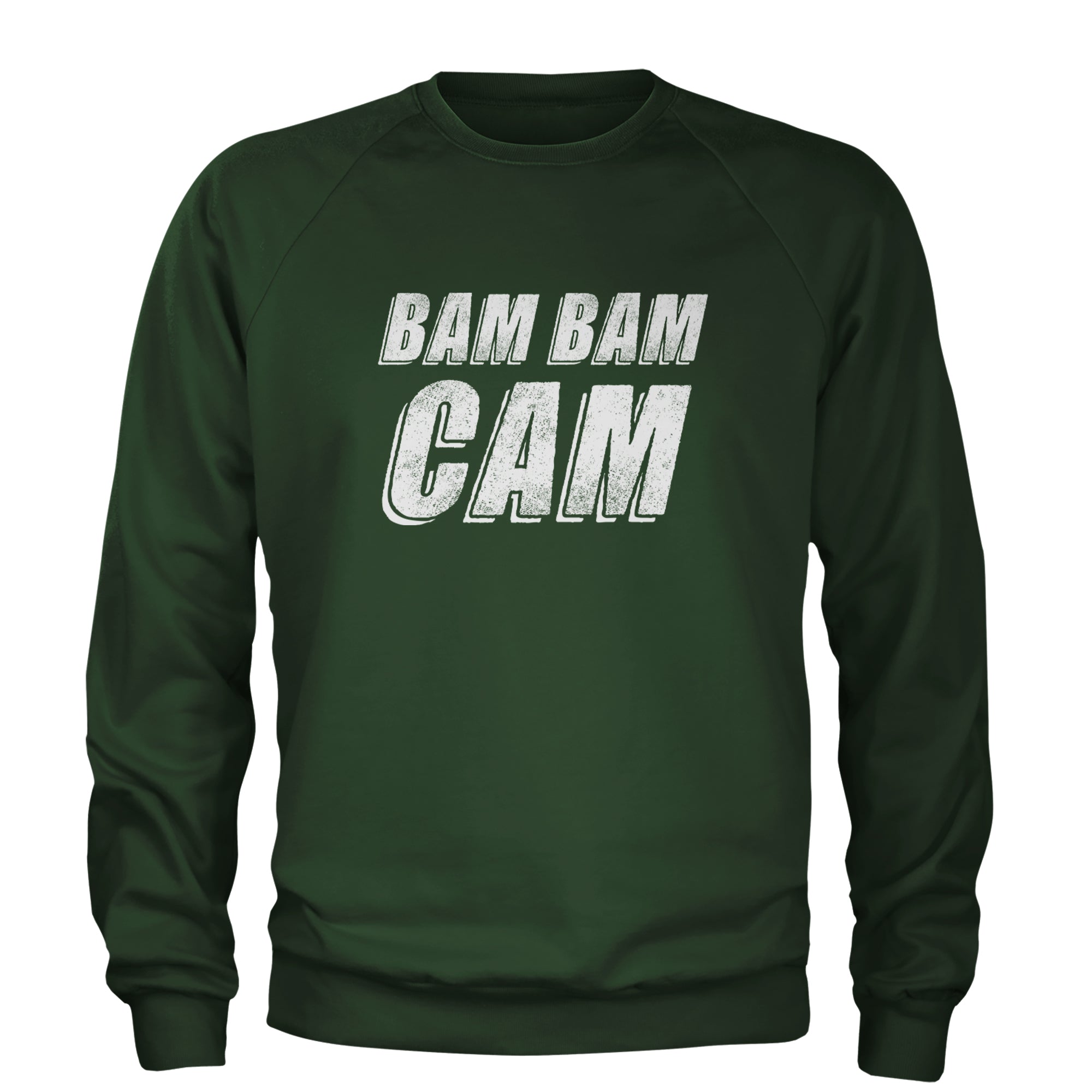 Bam Bam Cam Adult Crewneck Sweatshirt Forest Green