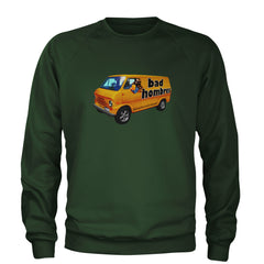 Bad Hombres Van West Chester Band Adult Crewneck Sweatshirt Forest Green