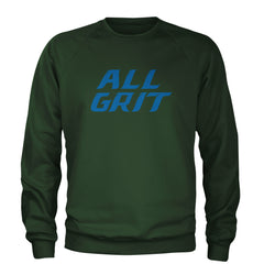 All Grit Detroit Football Adult Crewneck Sweatshirt Forest Green