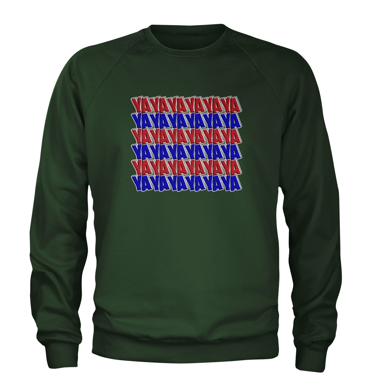 YaYaYa YaYa Cowboy Adult Crewneck Sweatshirt Forest Green