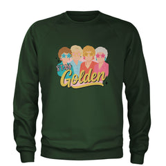 Stay Golden Girls Retro Adult Crewneck Sweatshirt Forest Green