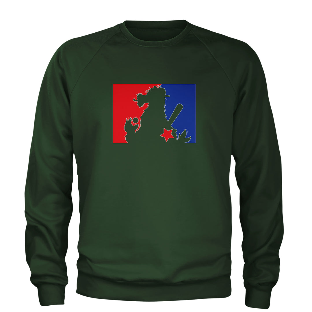 Philly Baseball Phan graphic on Unisex Heavyweight Fleece Crewneck Sweatshirt in Forest Green