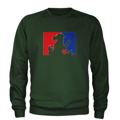 Philly Baseball Phan graphic on Unisex Heavyweight Fleece Crewneck Sweatshirt in Forest Green