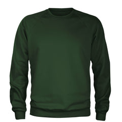 Basics - Pure &amp; Simple Blank Apparel Adult Crewneck Sweatshirt Forest Green