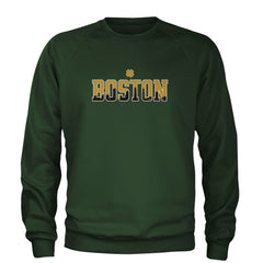 Boston City Pride Irish Adult Crewneck Sweatshirt Forest Green