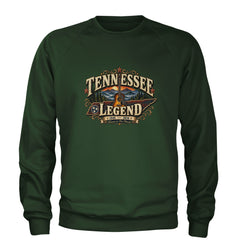 Tennessee Legend Country Music Dolly Adult Crewneck Sweatshirt Forest Green