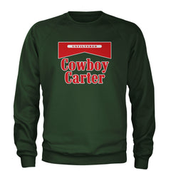 Cowboy Karter Country Act Two Adult Crewneck Sweatshirt Forest Green