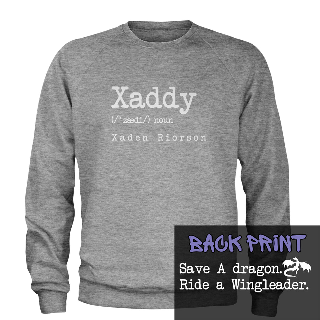 Xaddy Save A Dragon Ride A Wingleader Adult Crewneck Sweatshirt Heather Grey