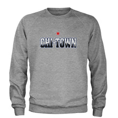 Chicago Chi-Town City Pride Adult Crewneck Sweatshirt Heather Grey