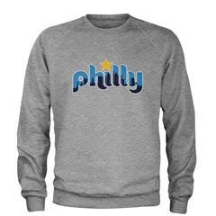 Skyline Philly Philadelphia Adult Crewneck Sweatshirt Heather Grey