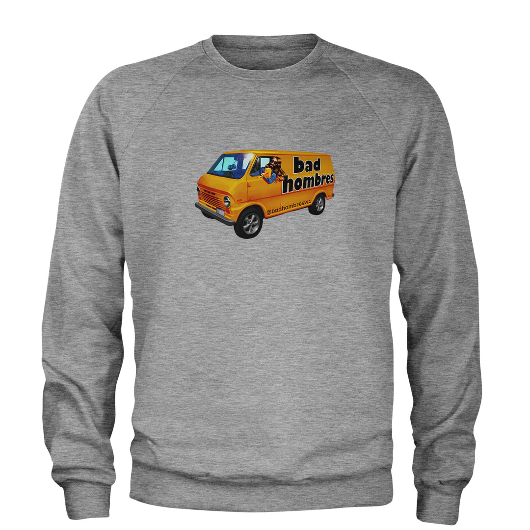 Bad Hombres Van West Chester Band Adult Crewneck Sweatshirt Heather Grey