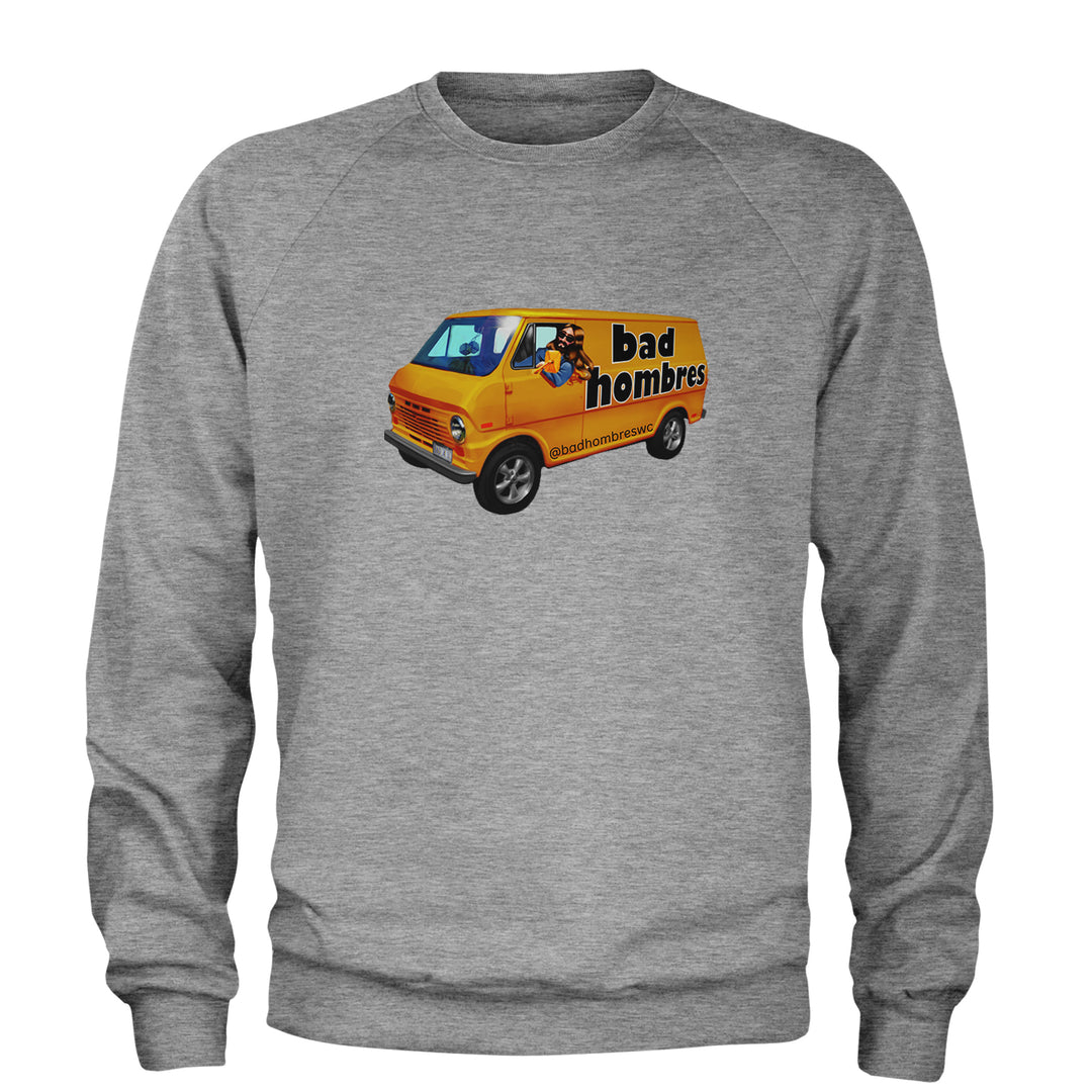 Bad Hombres Van West Chester Band Adult Crewneck Sweatshirt Heather Grey