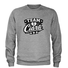 Team Ciara Scamanda Broken Heart Adult Crewneck Sweatshirt Heather Grey