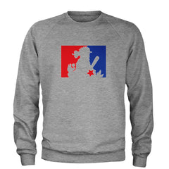 Philly Baseball Phan graphic on Unisex Heavyweight Fleece Crewneck Sweatshirt in Heather Grey