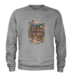 I Will Always Love You Dolly Adult Crewneck Sweatshirt Heather Grey
