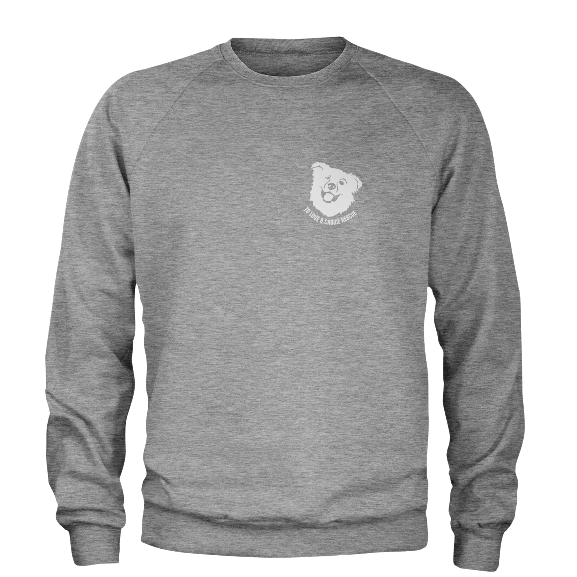 TLC Chelsea's Barking Back Adult Crewneck Sweatshirt Heather Grey
