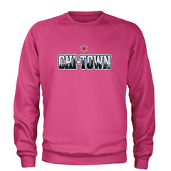 Chicago Chi-Town City Pride Adult Crewneck Sweatshirt Hot Pink