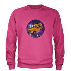 Bad Hombres Space West Chester Band Adult Crewneck Sweatshirt Hot Pink