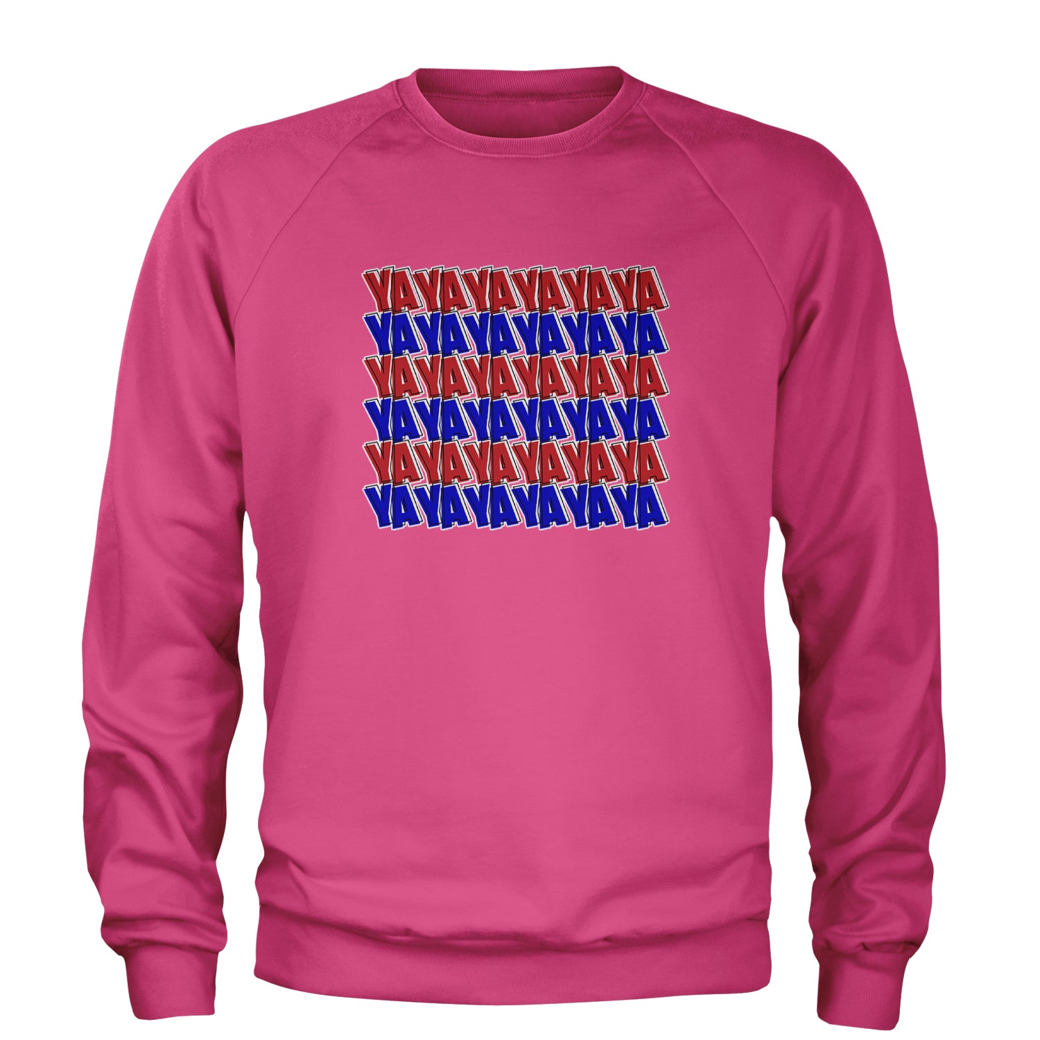 YaYaYa YaYa Cowboy Adult Crewneck Sweatshirt Hot Pink