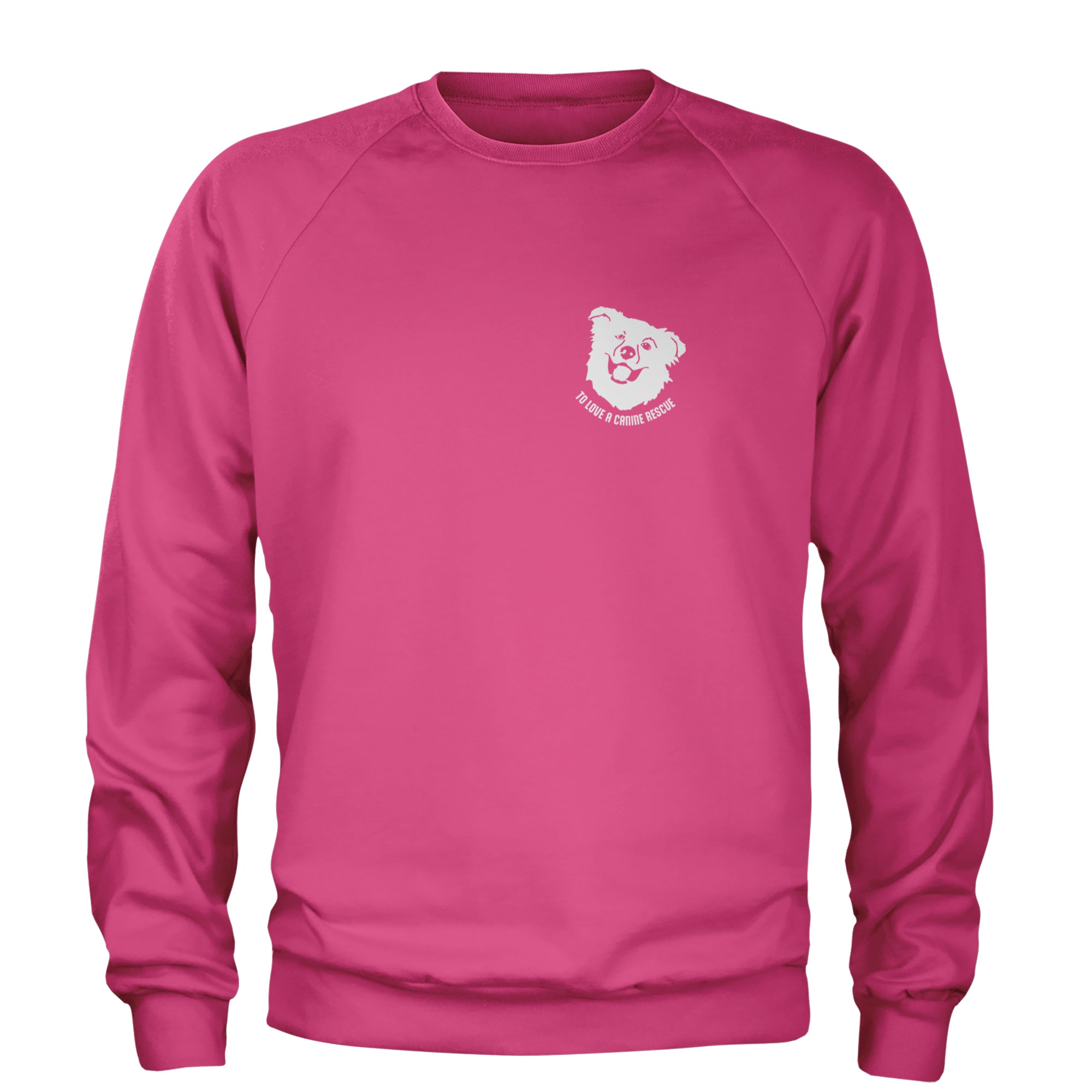 TLC Chelsea's Barking Back Adult Crewneck Sweatshirt Hot Pink