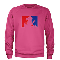 Philly Baseball Phan graphic on Unisex Heavyweight Fleece Crewneck Sweatshirt in Hot Pink