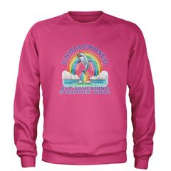 Undiagnosed But Something Is Definitely Wrong Adult Crewneck Sweatshirt Hot Pink