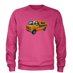 Bad Hombres Van West Chester Band Adult Crewneck Sweatshirt Hot Pink