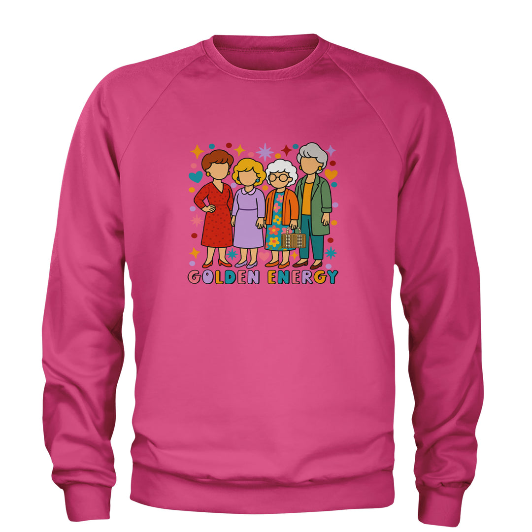 Golden Forever Golden Girls Adult Crewneck Sweatshirt Hot Pink