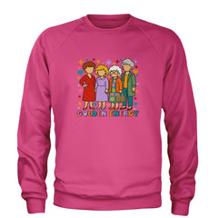 Golden Forever Golden Girls Adult Crewneck Sweatshirt Hot Pink