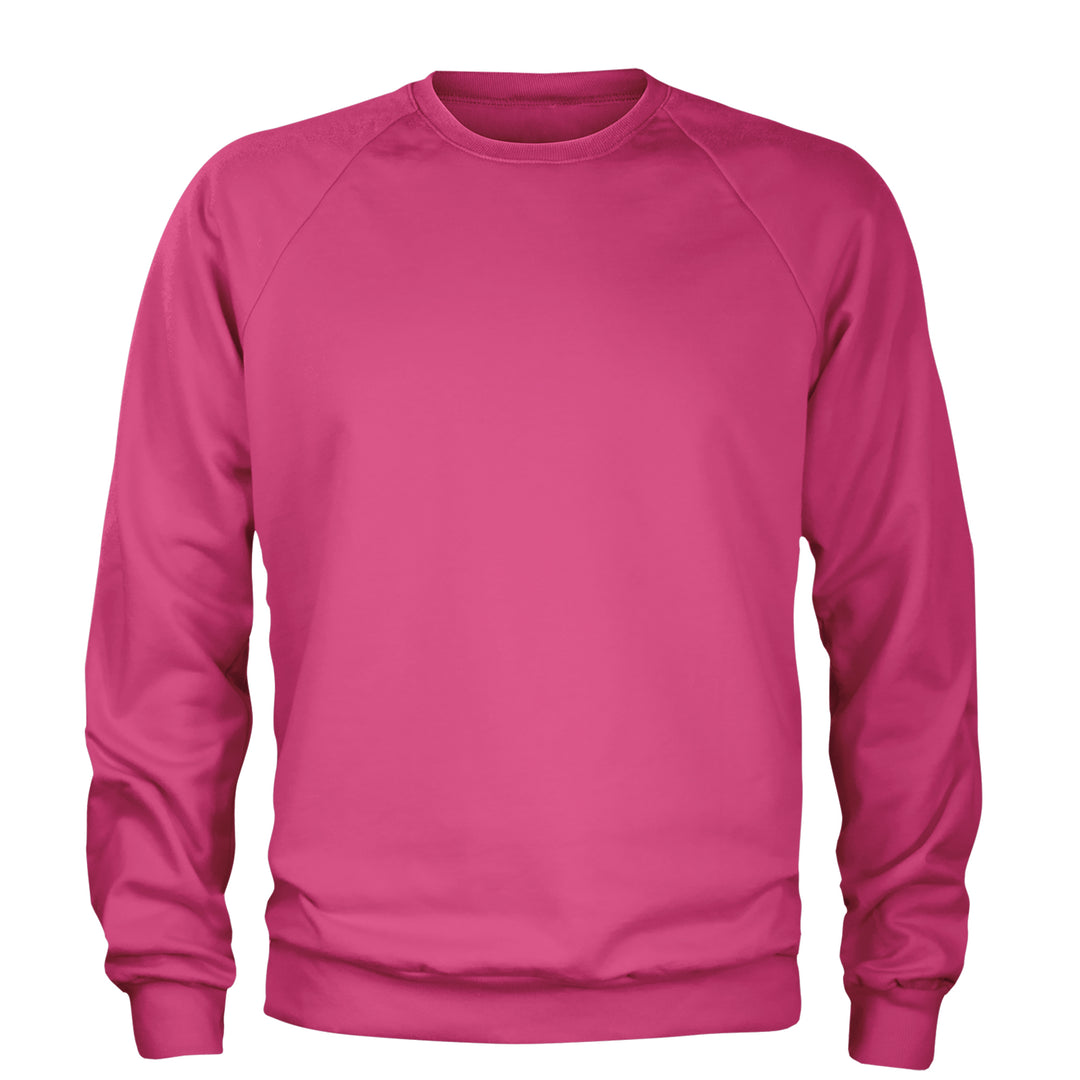 Basics - Pure &amp; Simple Blank Apparel Adult Crewneck Sweatshirt Hot Pink