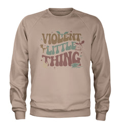 Violent Little Thing Dragon Adult Crewneck Sweatshirt Ivory
