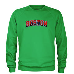 Boston City Pride Skyline Adult Crewneck Sweatshirt Kelly Green