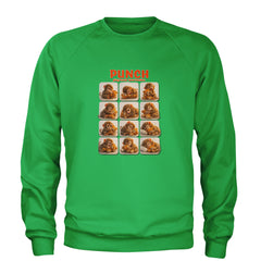Punch Play Hard Love Harder Adult Crewneck Sweatshirt Kelly Green